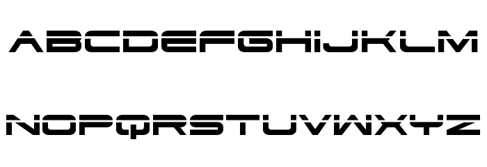 Dodger Laser Font LOWERCASE