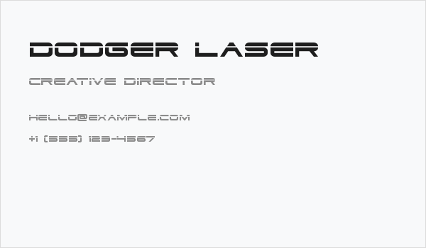 Dodger Laser Business Card