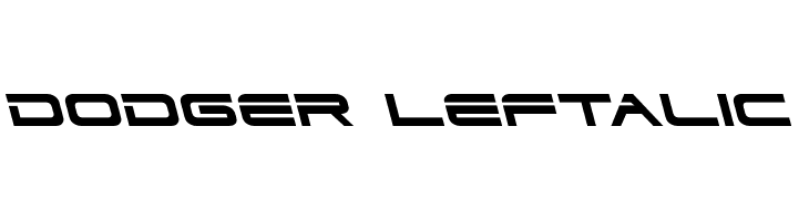 Dodger Leftalic  Frei Schriftart Herunterladen