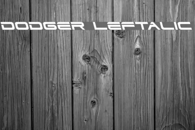 Dodger Leftalic Font examples