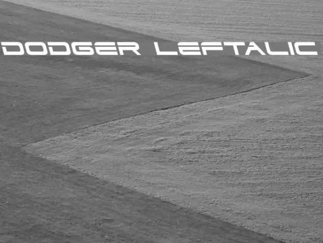 Dodger Leftalic Font examples