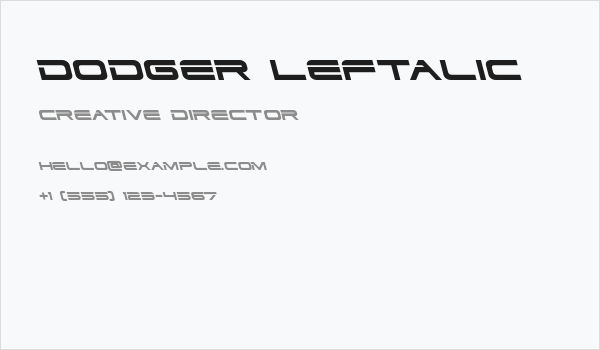 Dodger Leftalic Business Card