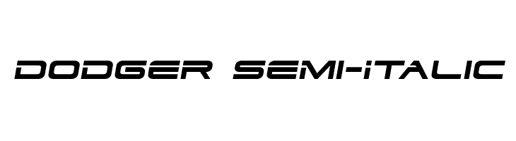 Dodger Semi-Italic Font
