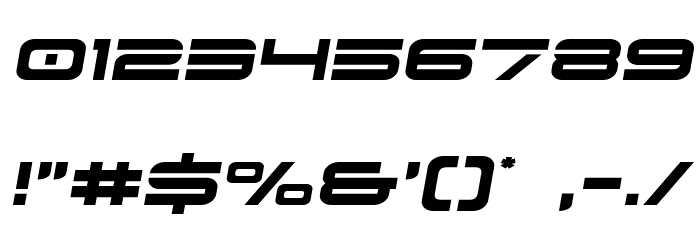 Dodger Semi-Italic Font OTHER CHARS