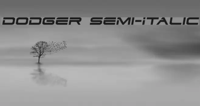 Dodger Semi-Italic Font examples
