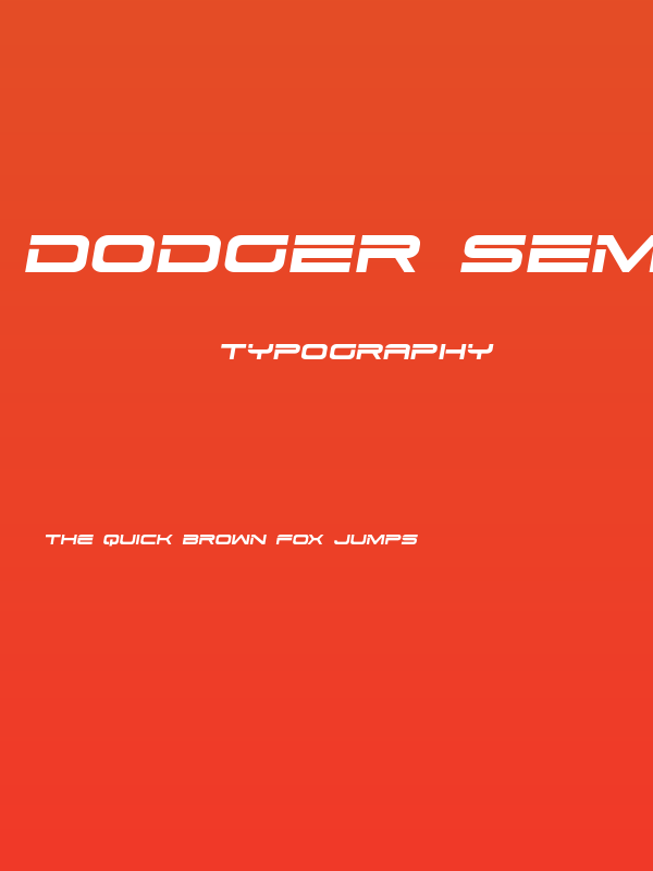 Dodger Semi-Italic Poster