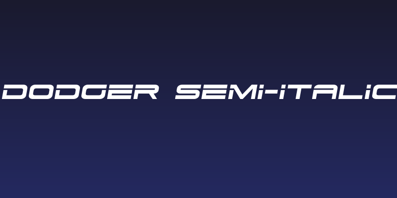 Dodger Semi-Italic Social Header