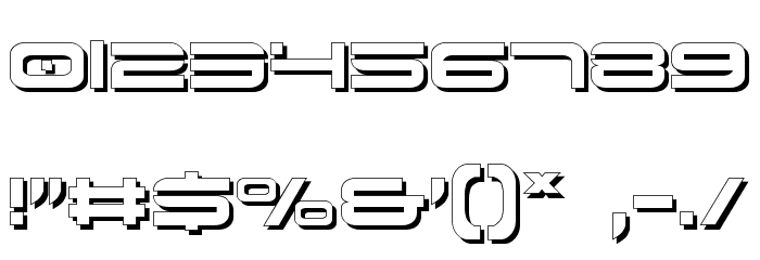 Dodger Shadow Font OTHER CHARS