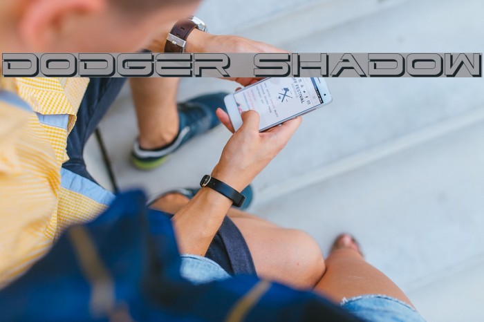 Dodger Shadow Font examples