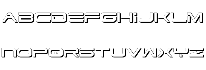 Dodger Shadow Font LOWERCASE