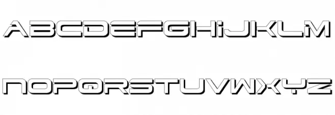 Dodger Shadow Font LOWERCASE