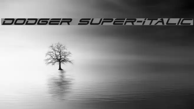 Dodger Super-Italic Font examples