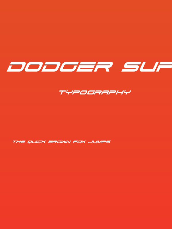 Dodger Super-Italic Poster