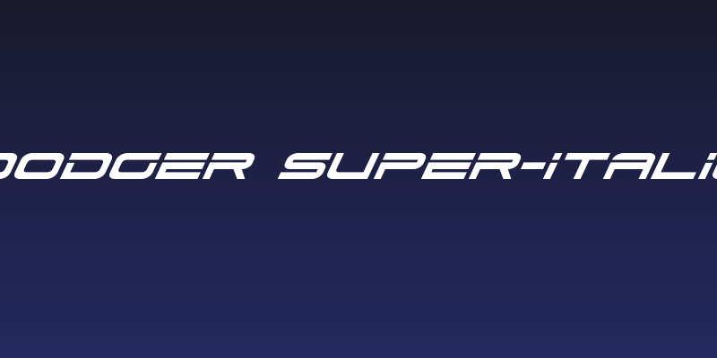 Dodger Super-Italic Social Header