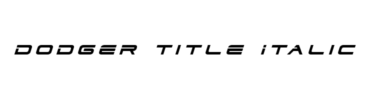 Dodger Title Italic Font