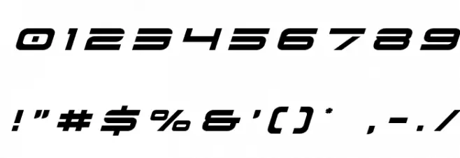 Dodger Title Italic Font OTHER CHARS