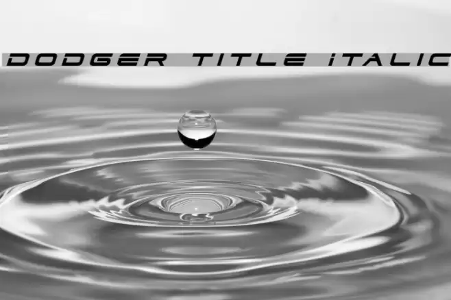 Dodger Title Italic Font examples
