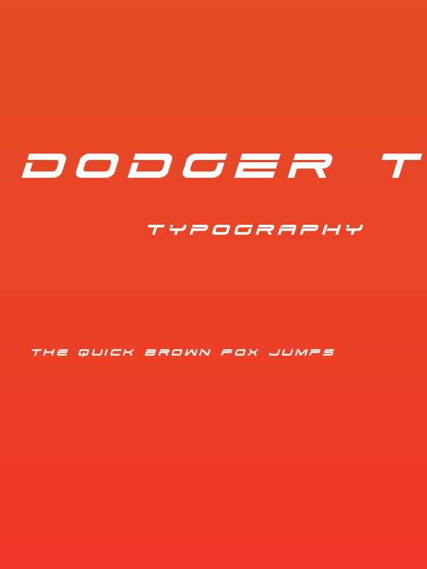 Dodger Title Italic Poster
