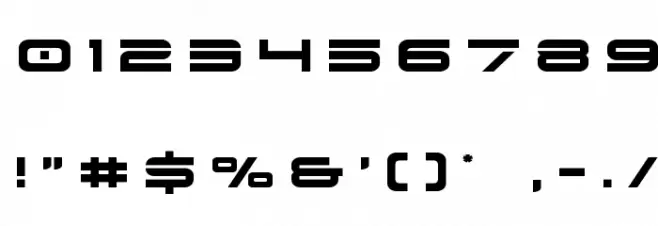 Dodger Title Font Alte caractere
