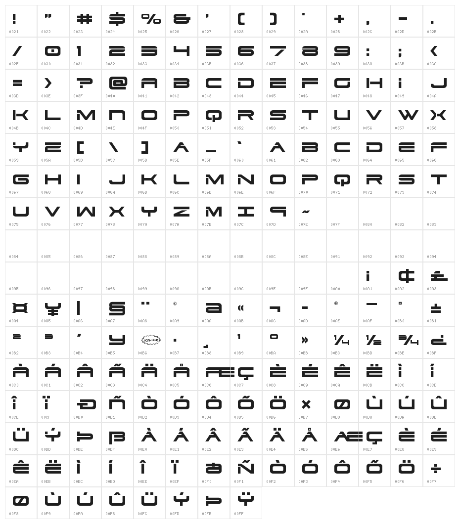 Dodger Title Character Map