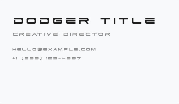 Dodger Title Business Card