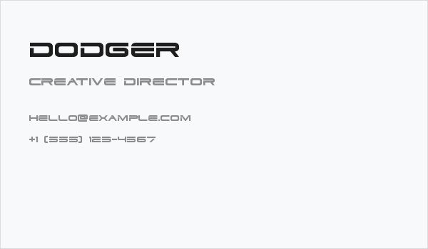 Dodger Business Card