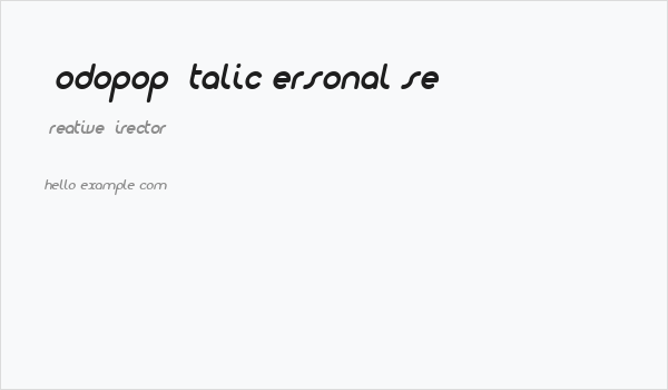 Dodopop-ItalicPersonalUse Business Card