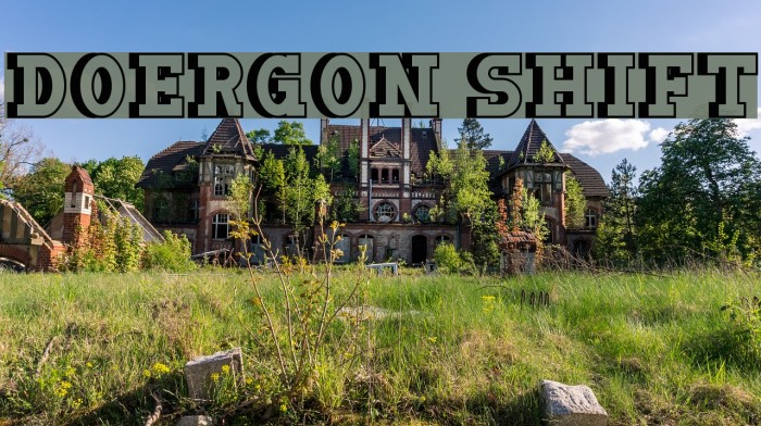 Doergon Shift Font examples