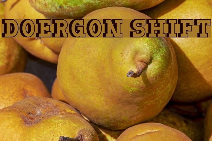 Doergon Shift Font examples