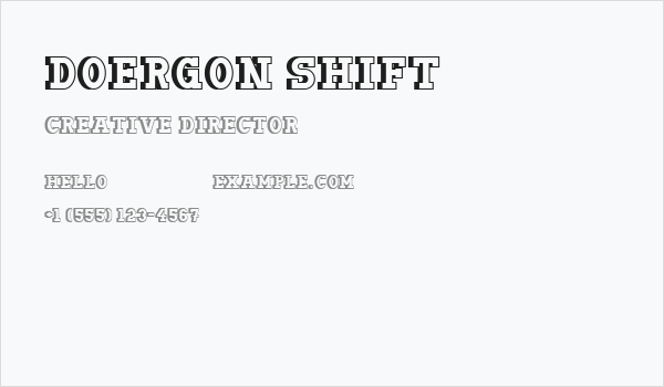 Doergon Shift Business Card