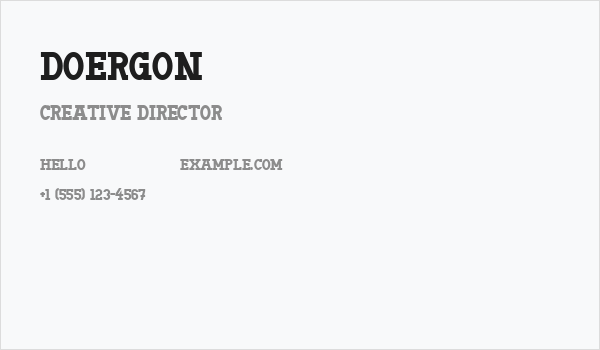Doergon Business Card