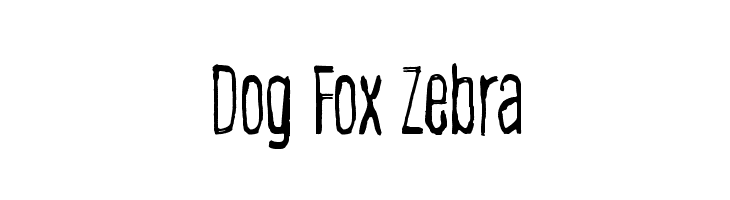 Dog Fox Zebra  Frei Schriftart Herunterladen