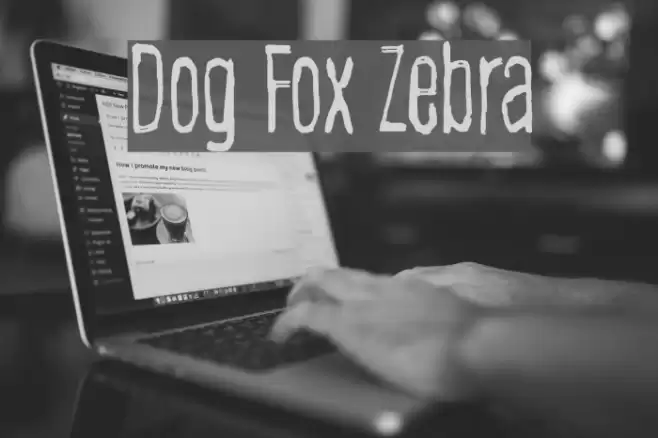 Dog Fox Zebra Font examples