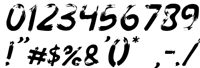 Dogfight Italic Font OTHER CHARS