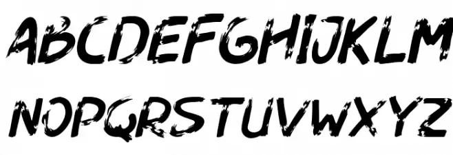 Dogfight Italic फ़ॉन्ट अपरकेस