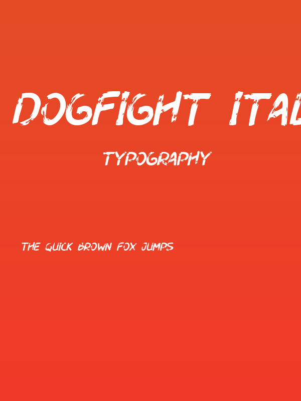Dogfight Italic Poster