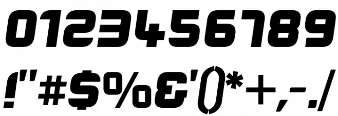 Dogfish Oblique Font OTHER CHARS