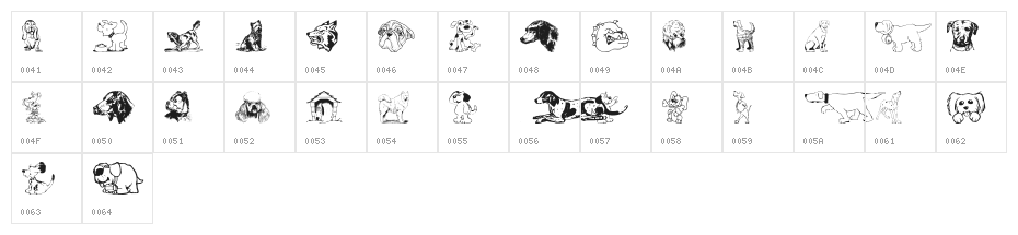 DoggArt Character Map