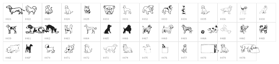 Doggy Bag Character Map