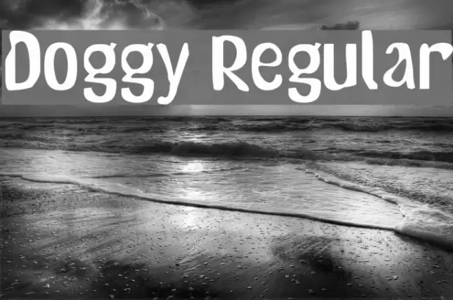 Doggy Regular Font examples
