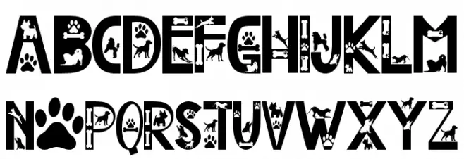 Doggy Smart Font UPPERCASE