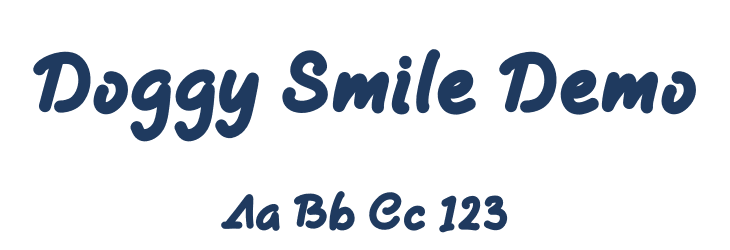 Doggy Smile Demo Font Preview
