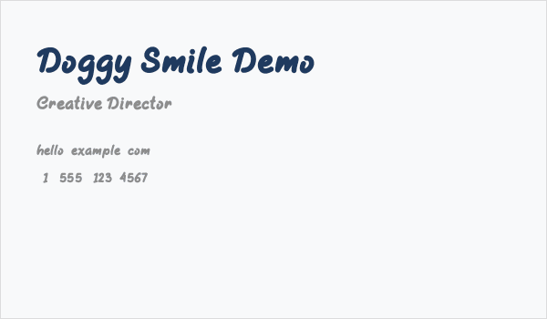 Doggy Smile Demo Business Card
