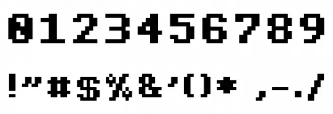 Dogica Pixel Bold Font OTHER CHARS