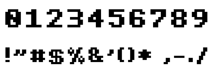 Dogica Pixel Bold Font OTHER CHARS