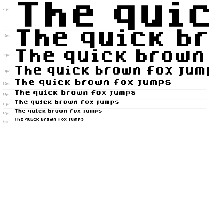 Dogica Pixel Bold Waterfall