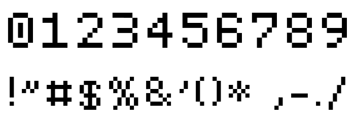 Dogica Pixel Font OTHER CHARS