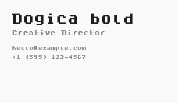 Dogica bold Business Card