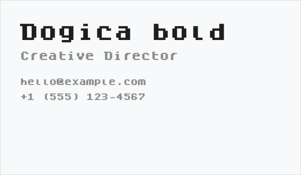 Dogica bold Business Card