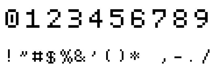 Dogica Font OTHER CHARS
